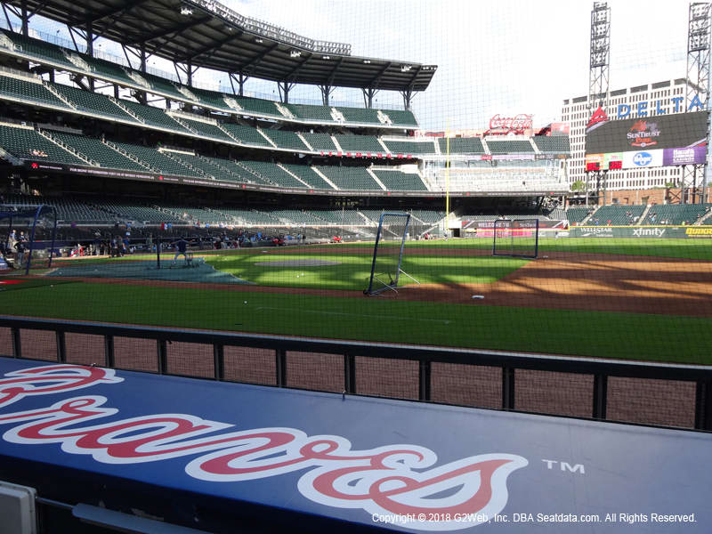Truist Park View From Dugout Infield 18 Vivid Seats